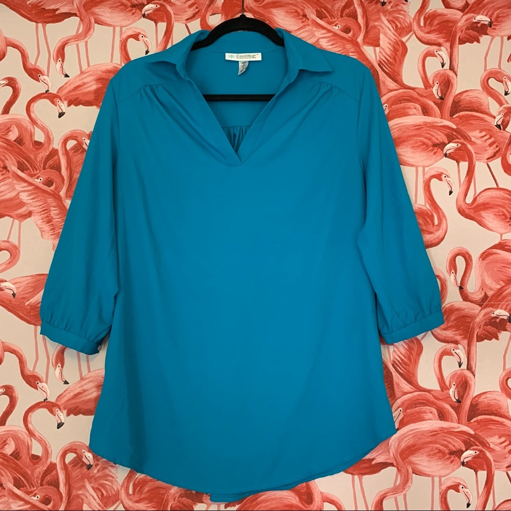 Coolibar Turquoise UPF 50+ Sun Protective Tunic Size Medium